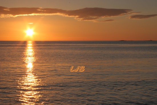 Sunrise at Bamburgh, Northumberland Coast.