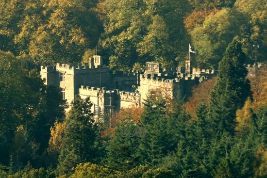 Chillingham Castle seen from Ros Castle, Northumberland.