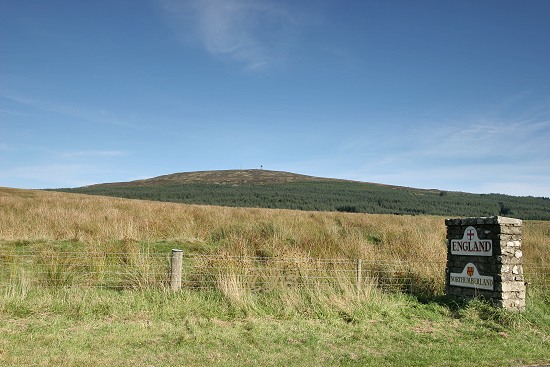 Border between Scotland and England at Deadwater.