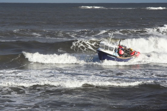 Entering the River Coquet at Amble.