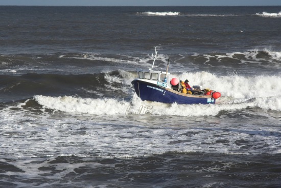 Entering the River Coquet at Amble.