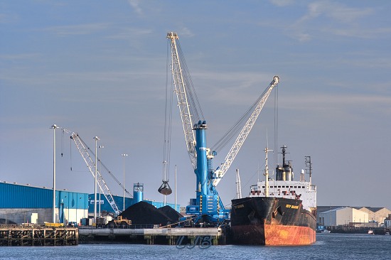 Unloading coal at Blyth.