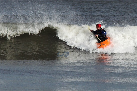 Blyth beach Canoeist