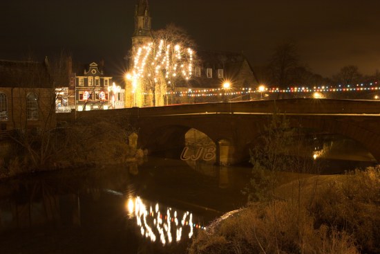 River Wansbeck, Morpeth at night.