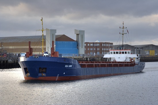 Cargo Dhip Sea Hawk on the River Blyth