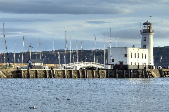 Scarborough Harbour and Lighthouse.