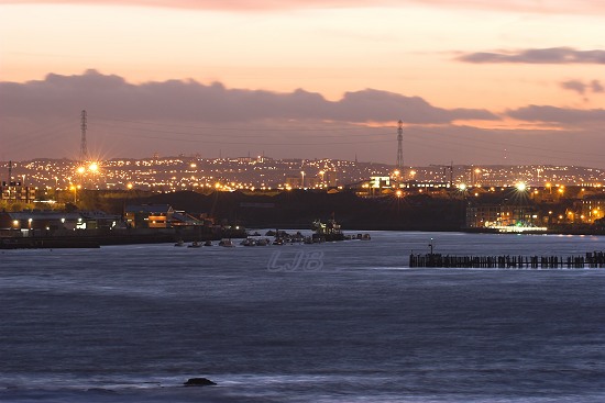 River Tyne after sunset.