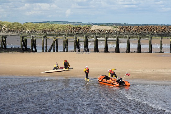 Amble insore rescue boat.