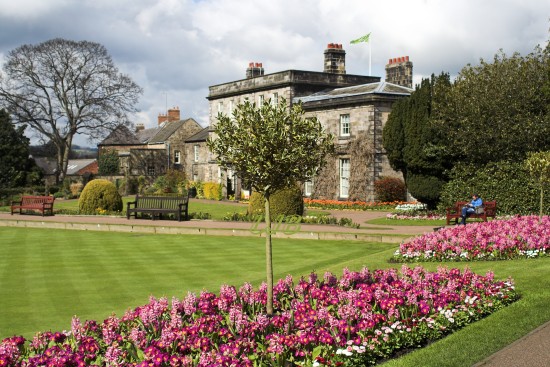 View across the bowling green to Hexham House.