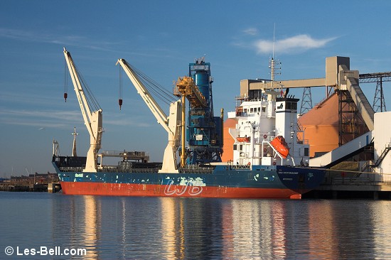Cargo ship moored at Blyth