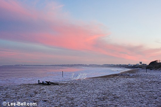 Frosty beach at Blyth.
