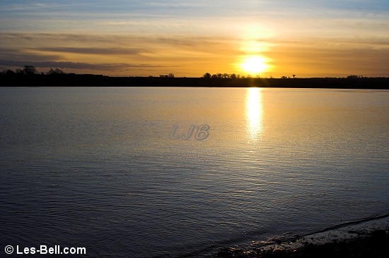 Sunset over the River Coquet.