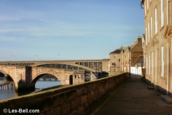View across the River Tweed to Berwick from Spittal.