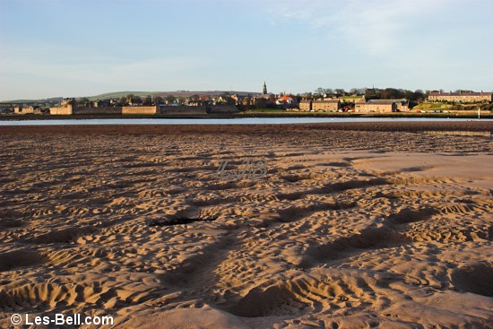 View across the River Tweed to Berwick from Spittal.