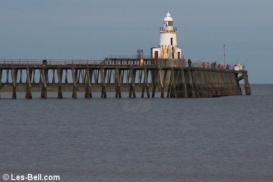 Fishing from Blyth West Pier, Northumberland.