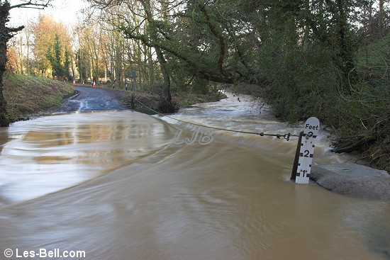 Ford over River Lyne at Ulgham Grange, Northumberland.