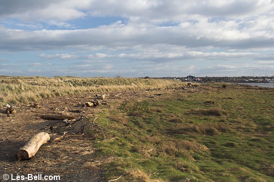 Path to Amble Breakwater, Northumberland.