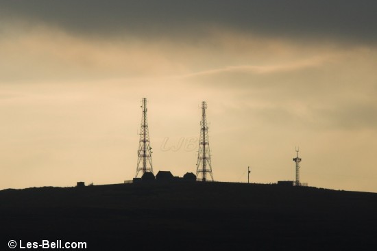 Transmitter masts at Ottercops, Northumberland.