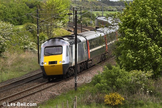 Train at Pegswood, Northumberland.