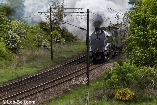 Steam Train at Pegswood, Northumberland.