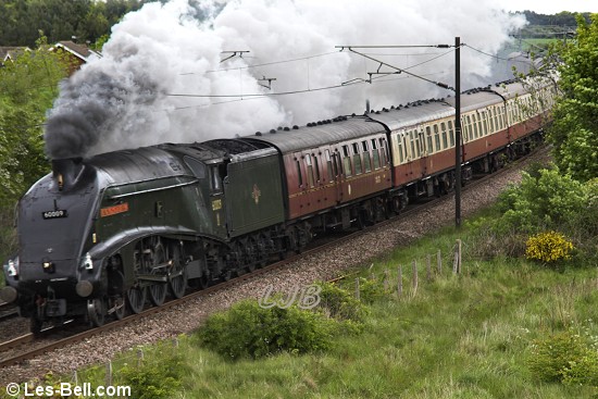 Steam Train at Pegswood, Northumberland.