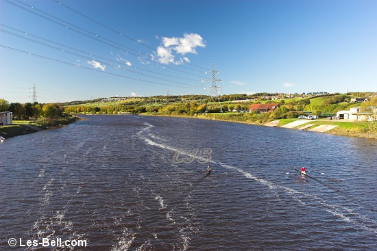 River Tyne looking upstream from Newburn Bridge.