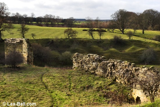 Mitford Castle ruins.
