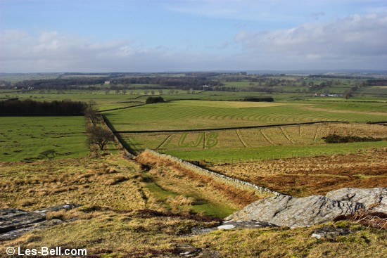 iew from Shaftoe Crags, Northumberland.