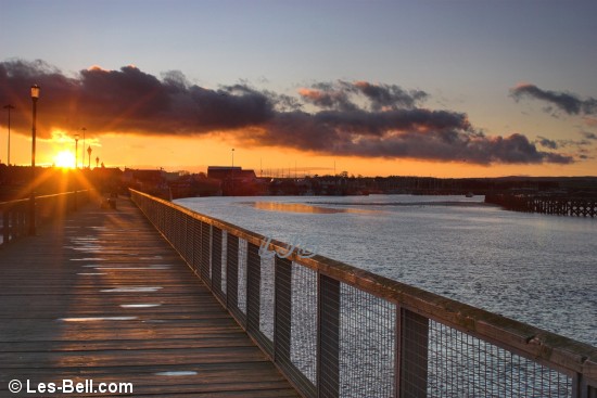 Sunset at Amble Pier.
