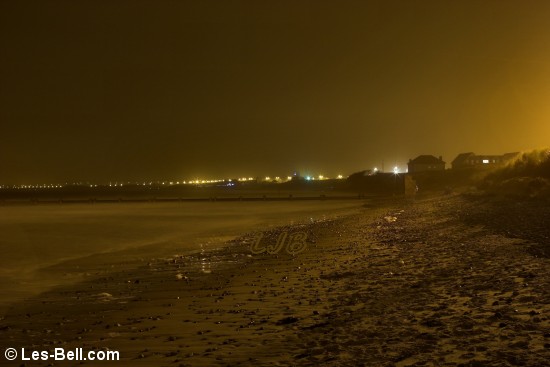 Blyth South Beach at night.