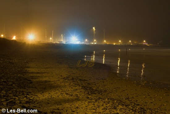 Blyth South Beach at night.