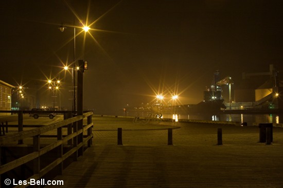 Blyth Quay at night.
