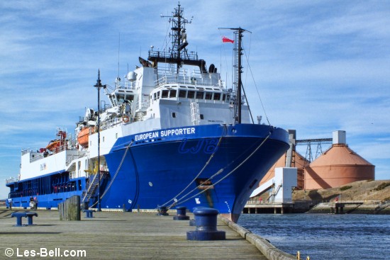 European Supporter moored at Blyth, Northumberland.  