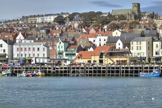 View across the harbour to the quayside.