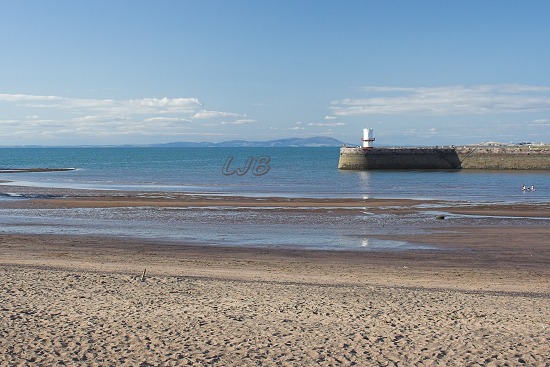 View north between the piers Dumfires and Galloway in Scotland.