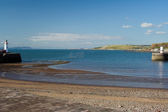 View north between the piers Dumfires and Galloway in Scotland.