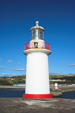 Lighthouse on Whitehaven West Pier.
