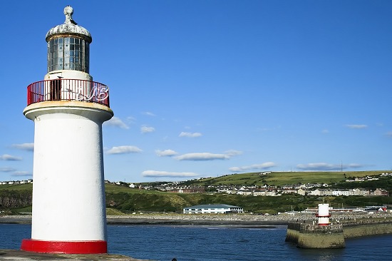 Lighthouse on Whitehaven West Pier.