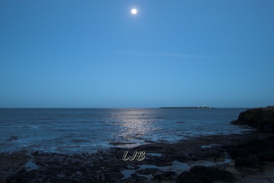 Moonlight at Amble, Northumberland Coast