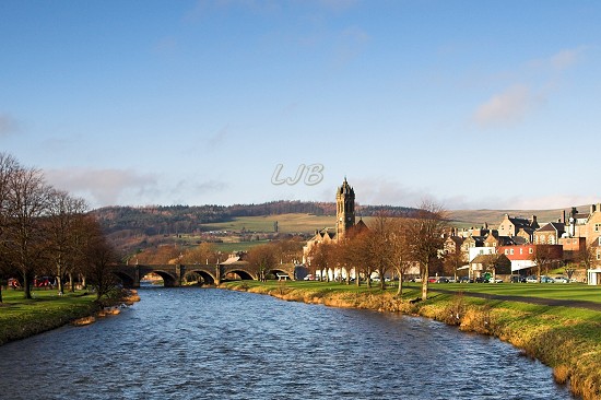 River Tweed at Peebles, Scottish Borders, Scotland